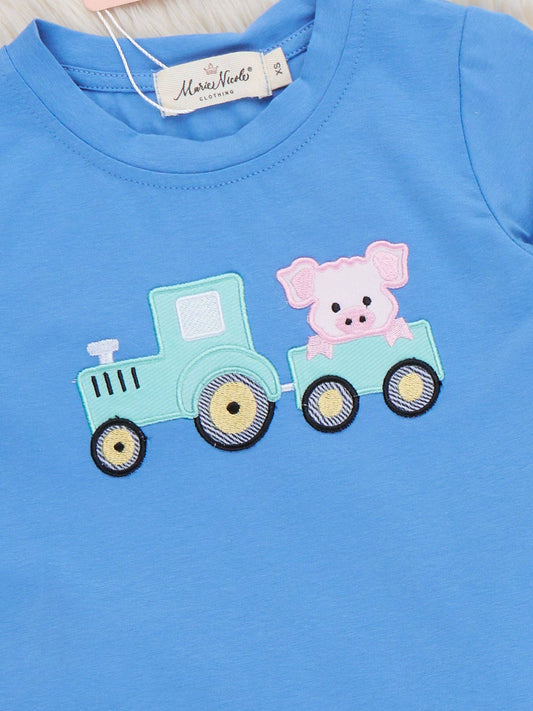 Tractor Tots Embroidered Outfit