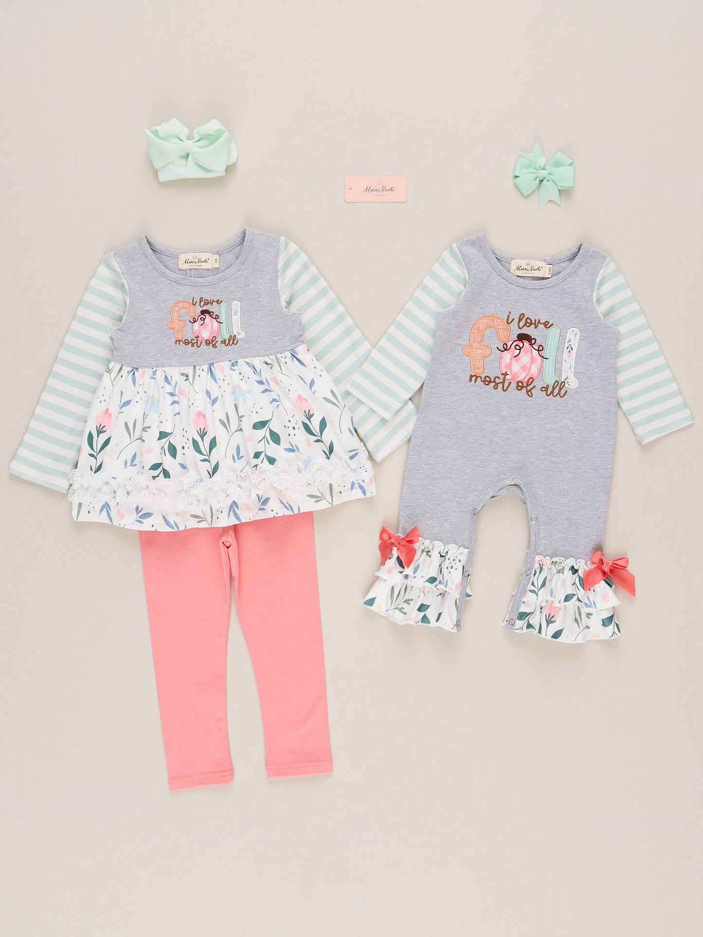 "I Love Fall Most of All" Ruffle Outfit: XXXS(6/12mos)