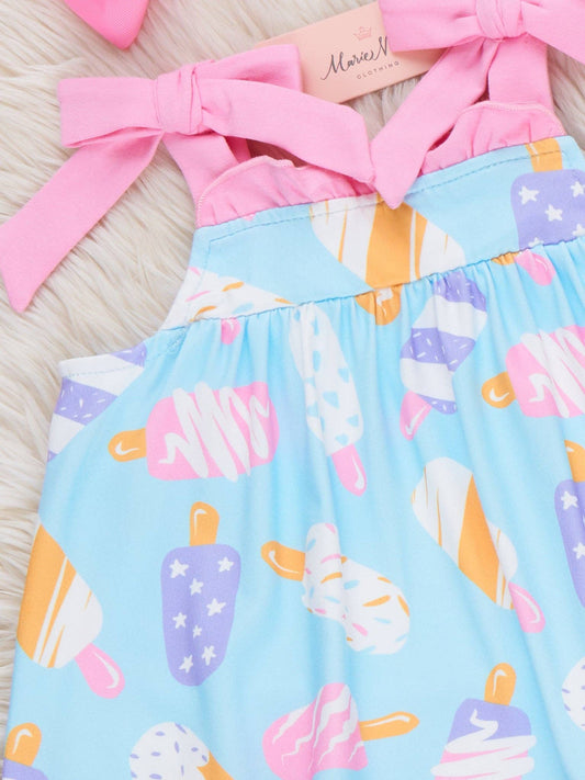 Ice Cream Party Ruffle Outfit: XS(18/24mos)