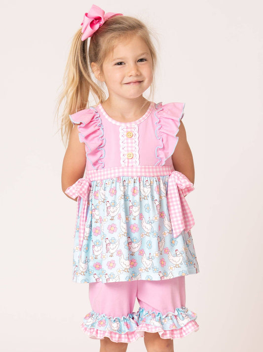 Happy Chickens Ruffle Outfit