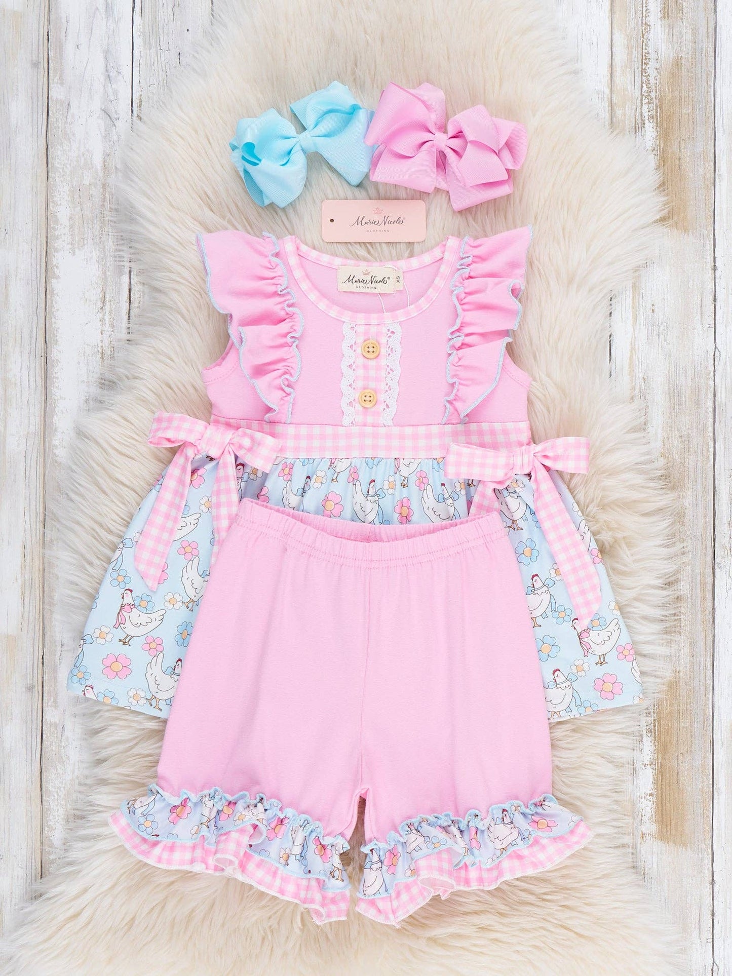 Happy Chickens Ruffle Outfit