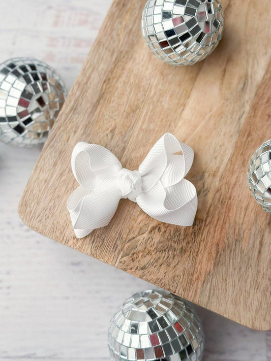 3" Original Grosgrain Hair Bow | White