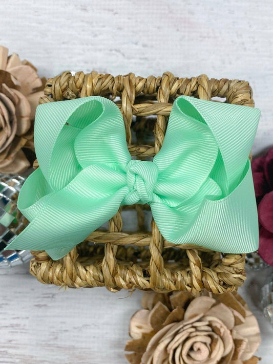 4" Essential Grosgrain Hair Bow | Mint