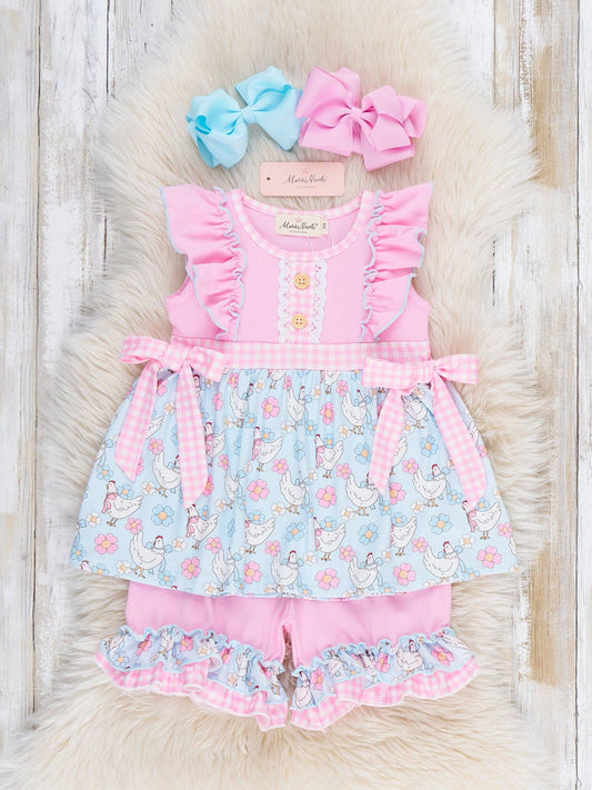 Happy Chickens Ruffle Outfit
