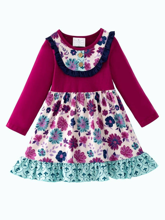Berry Bloom Twirl Dress: 4T