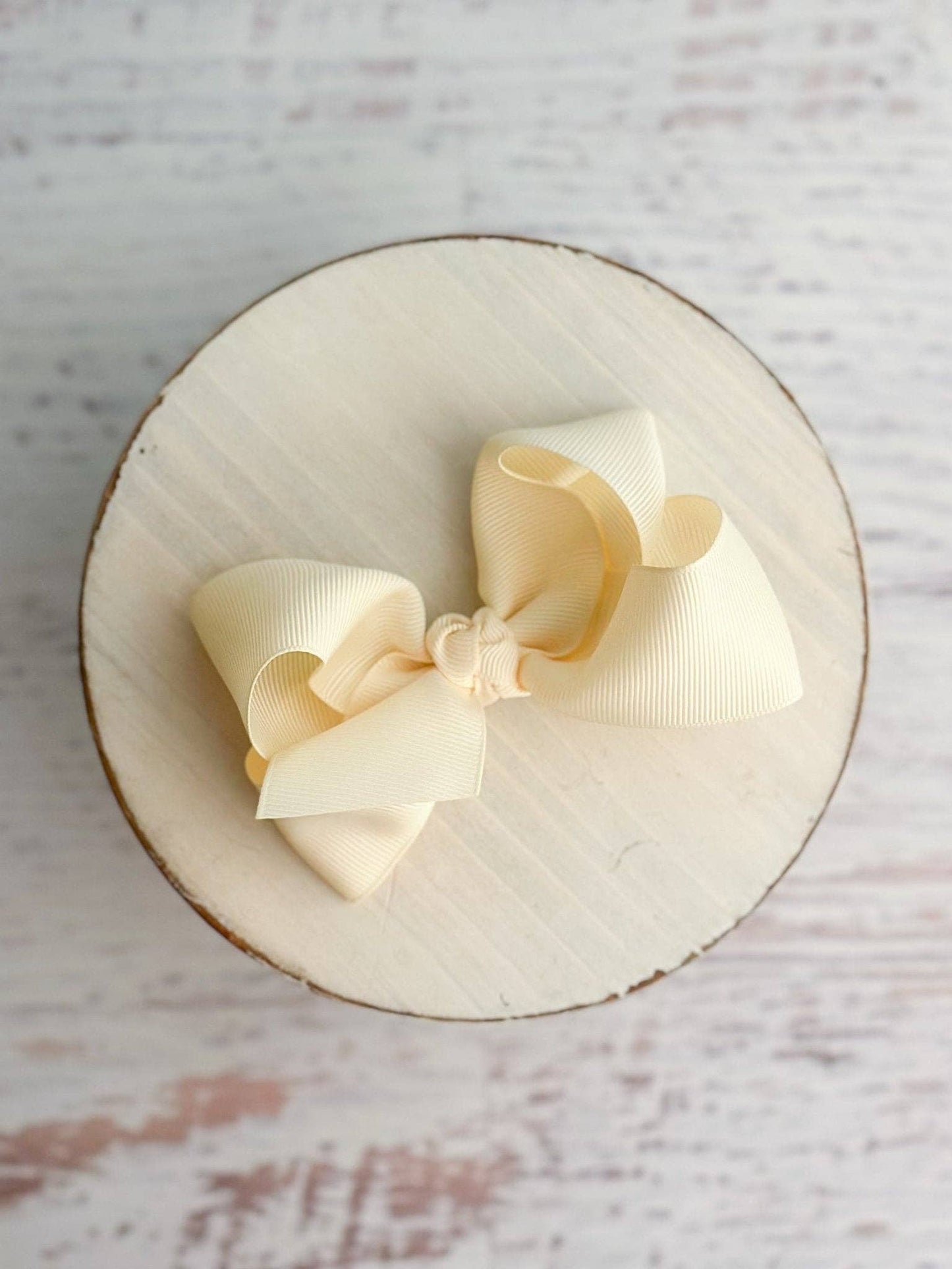 4" Essential Grosgrain Hair Bow | Ivory