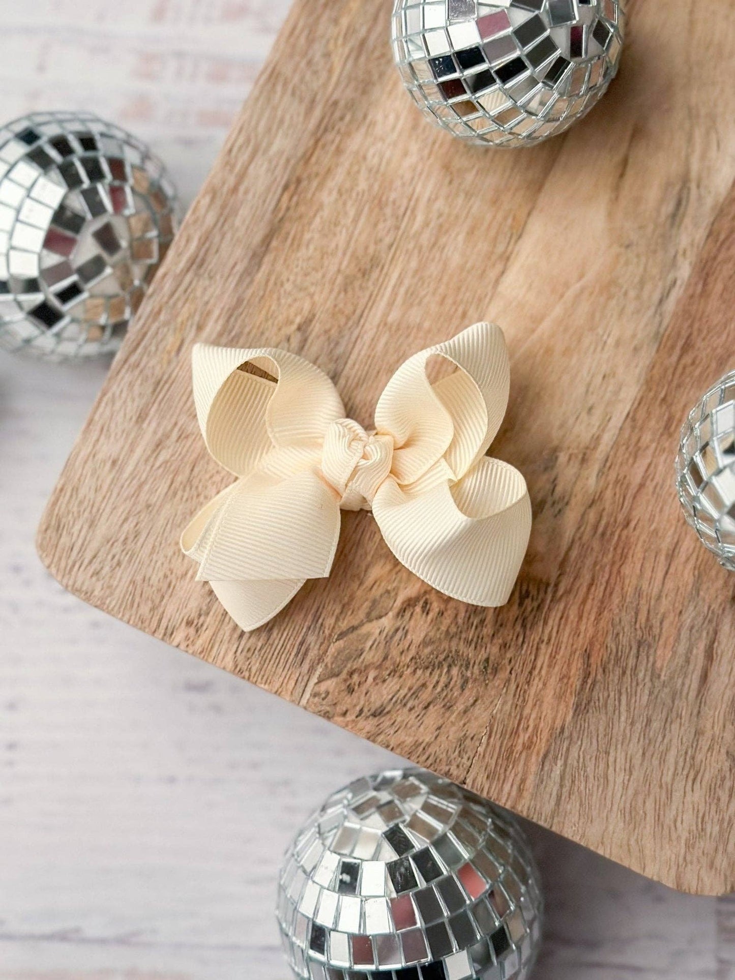 3" Original Grosgrain Hair Bow | Ivory