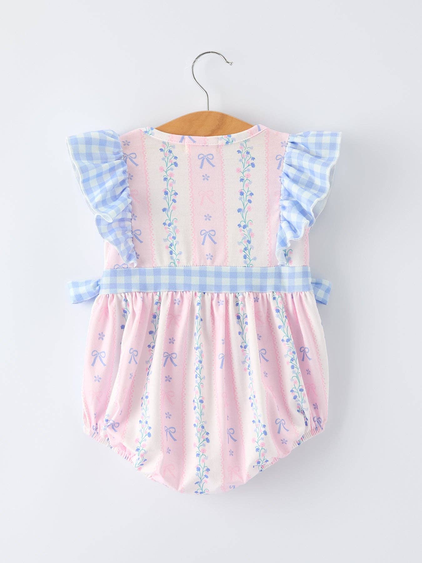 "DADDY'S GIRL" Smocked Plaid Baby Girls Romper