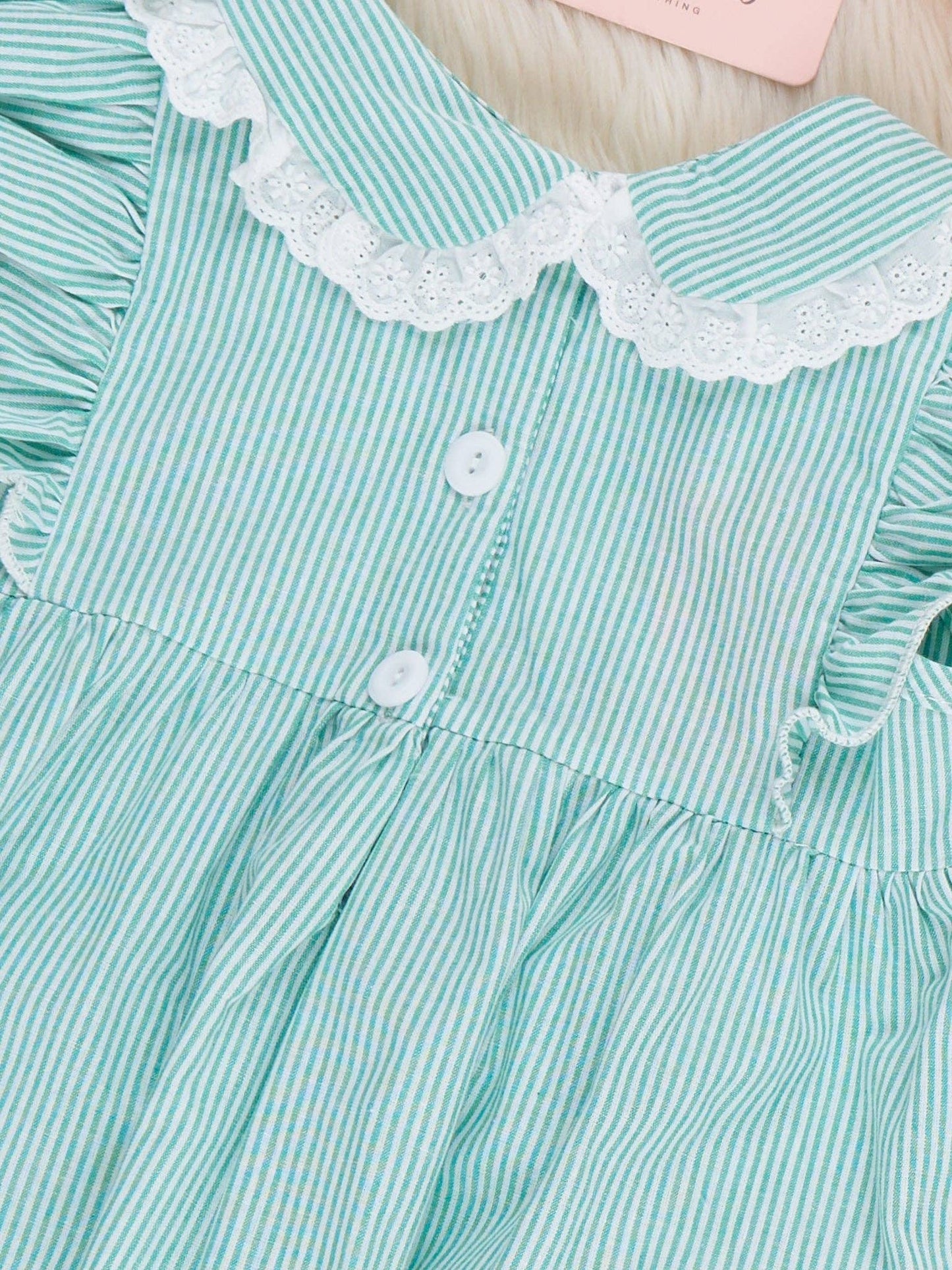 Watermelon Sweetie Ruffle Embroidered 100% Cotton Dress: L(4yrs)