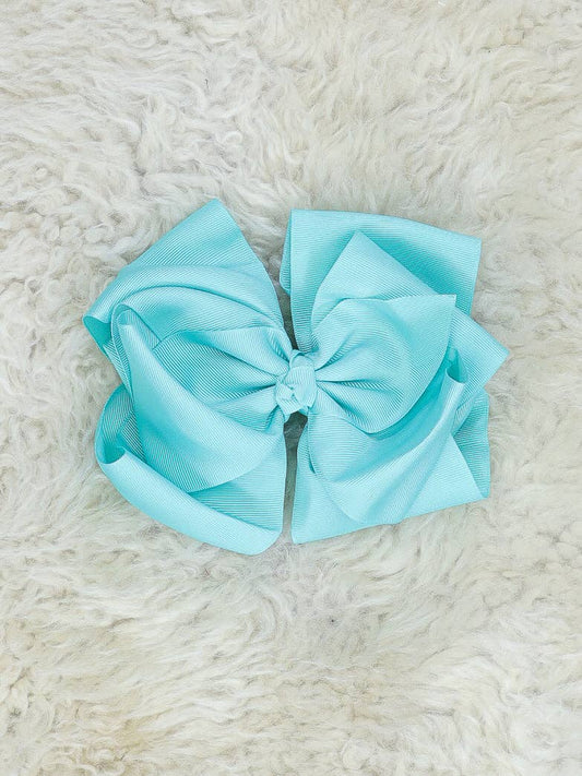 Double Layer Bows 6.5 Inch - Seafoam