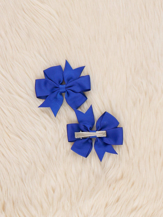 Blue Hair Bows 3" 2-Pack