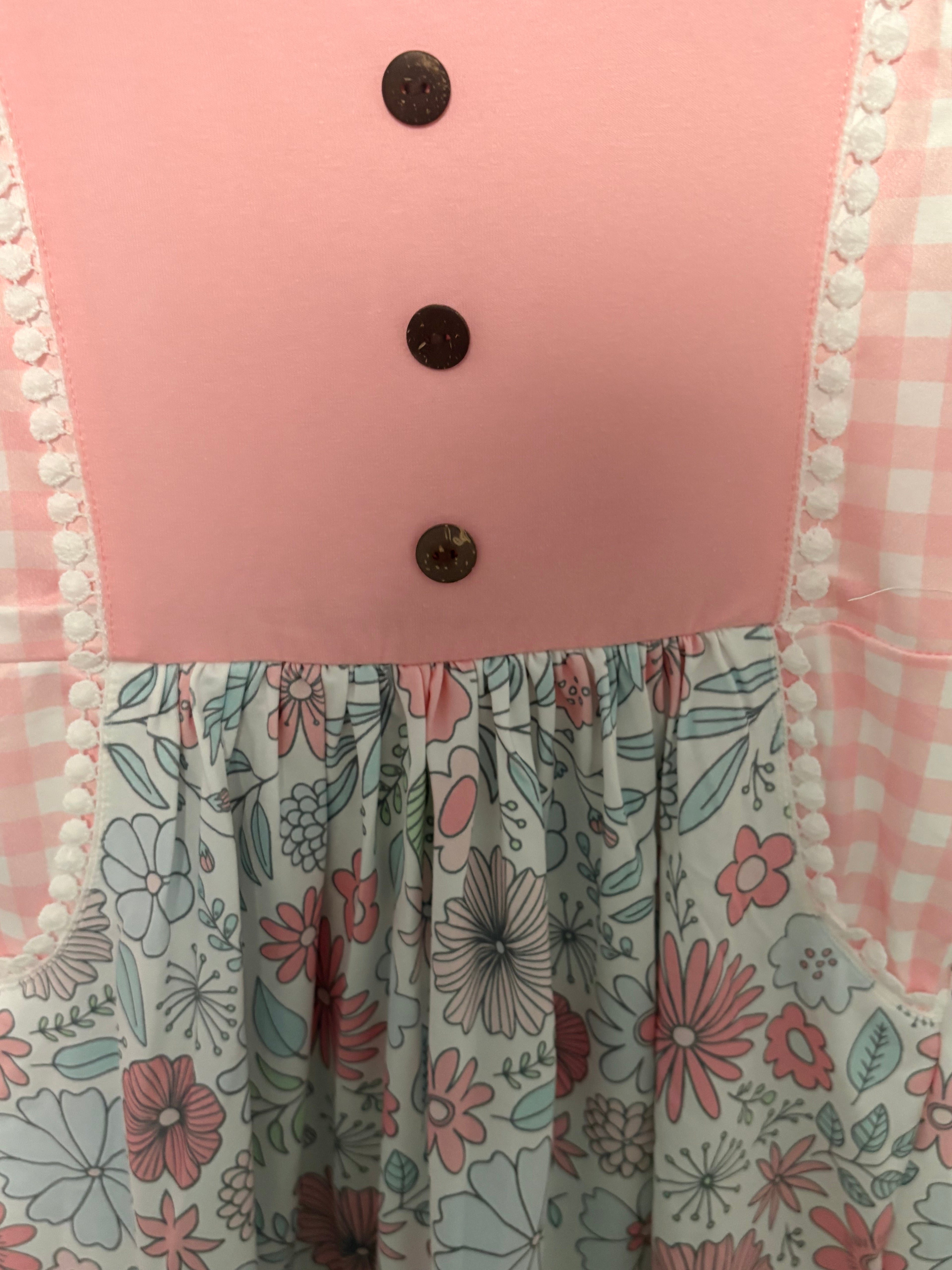 Sweet Wildflower Gingham Dress