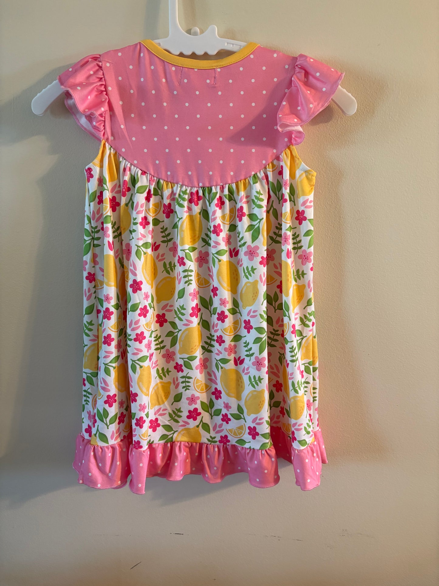 Lemon Blossom Breeze Ruffle Dress