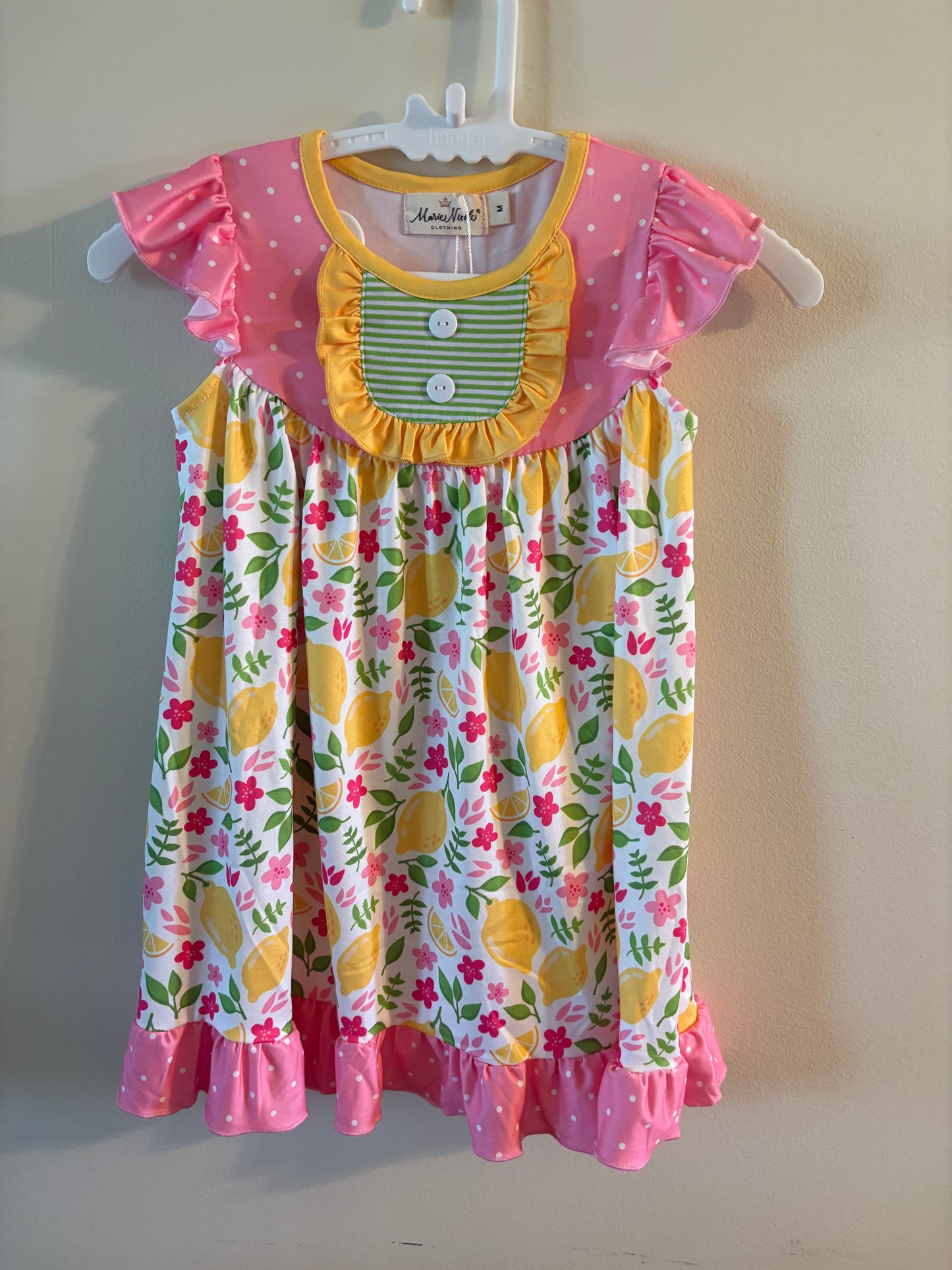 Lemon Blossom Breeze Ruffle Dress