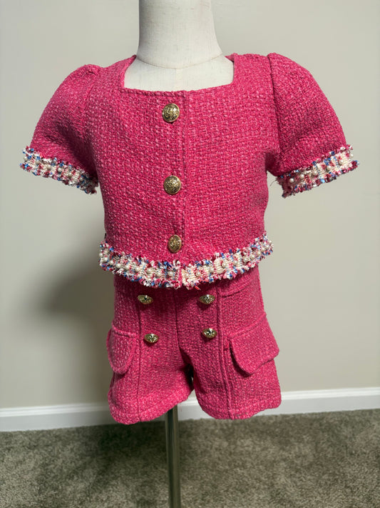 Tweed & Jewels Short Set | Toddler Girl Boutique Outfit