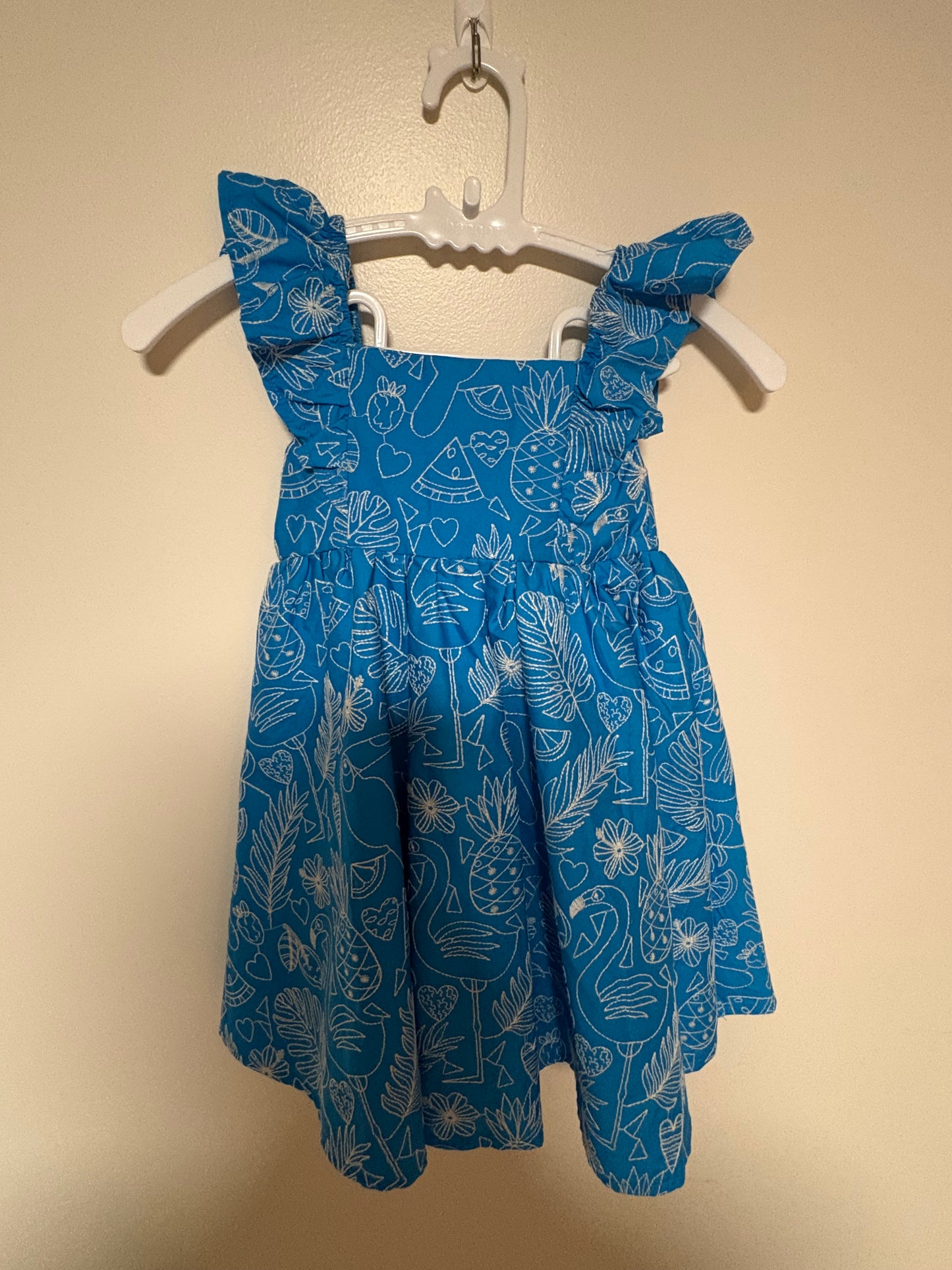 Island Bloom Embroidered Woven Dress
