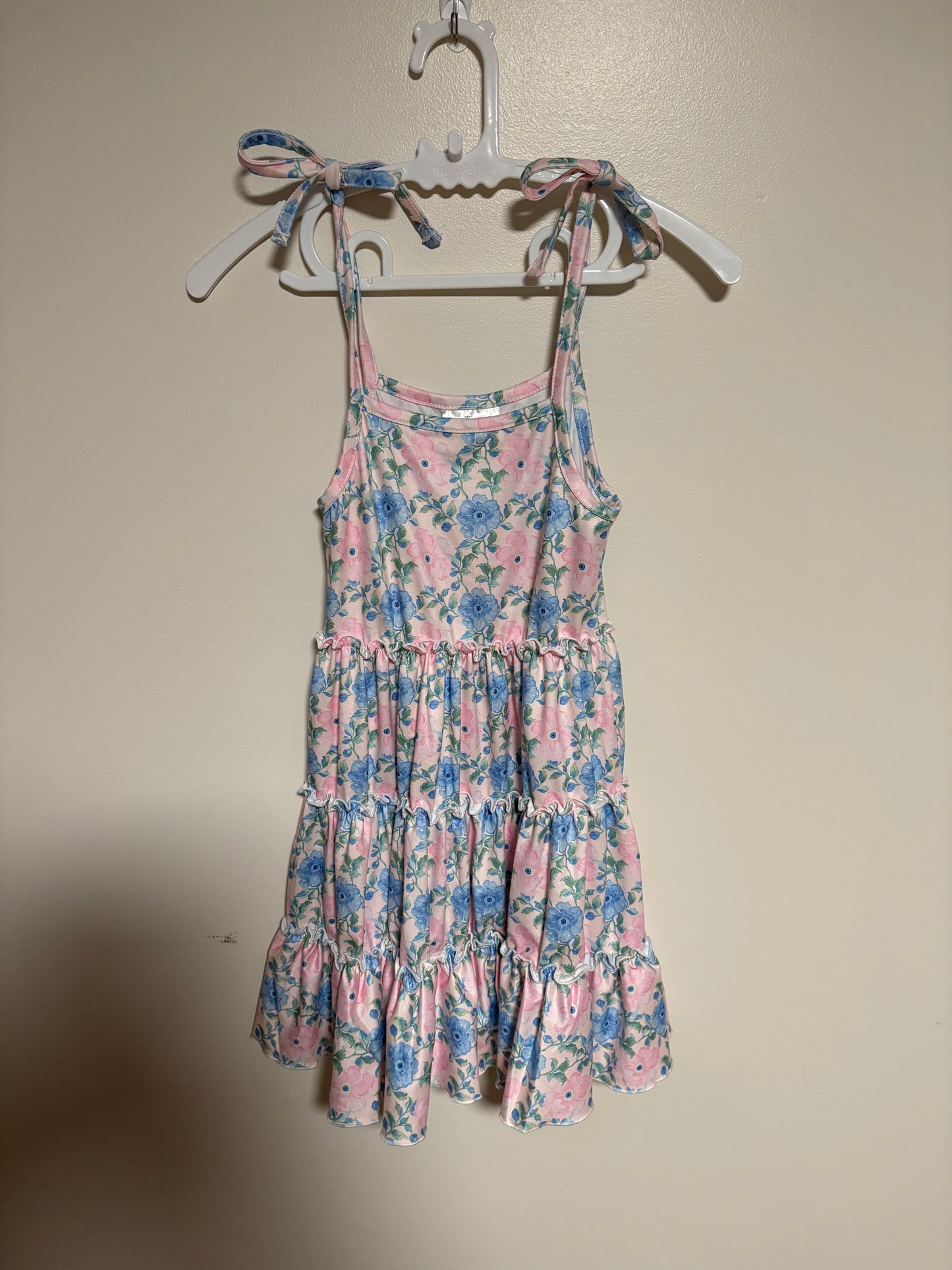 Fresh Blooms Floral Tie-Shoulder Dress