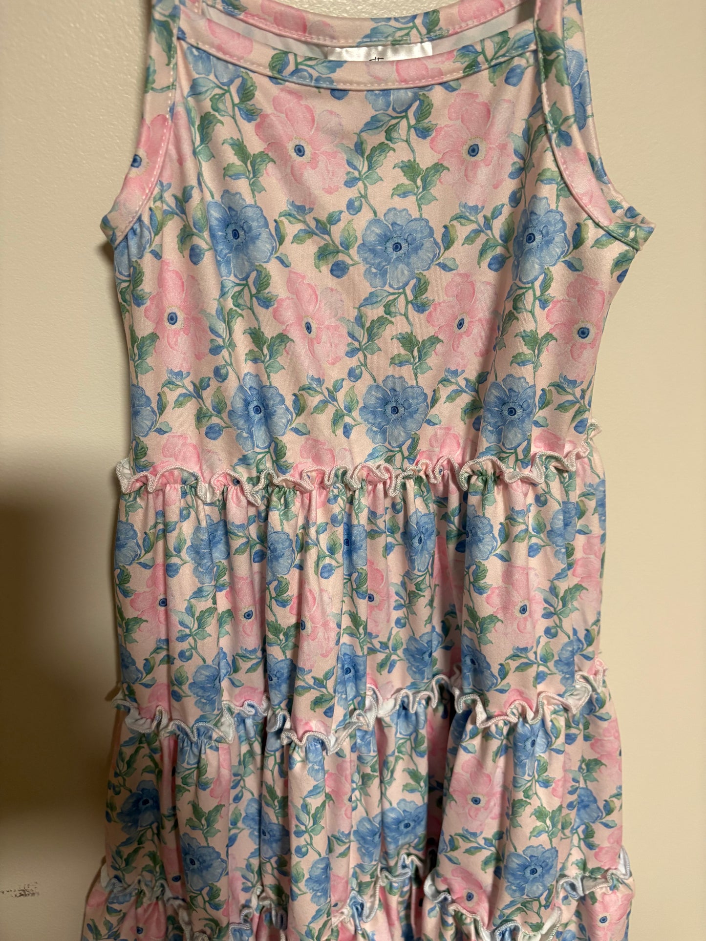 Fresh Blooms Floral Tie-Shoulder Dress