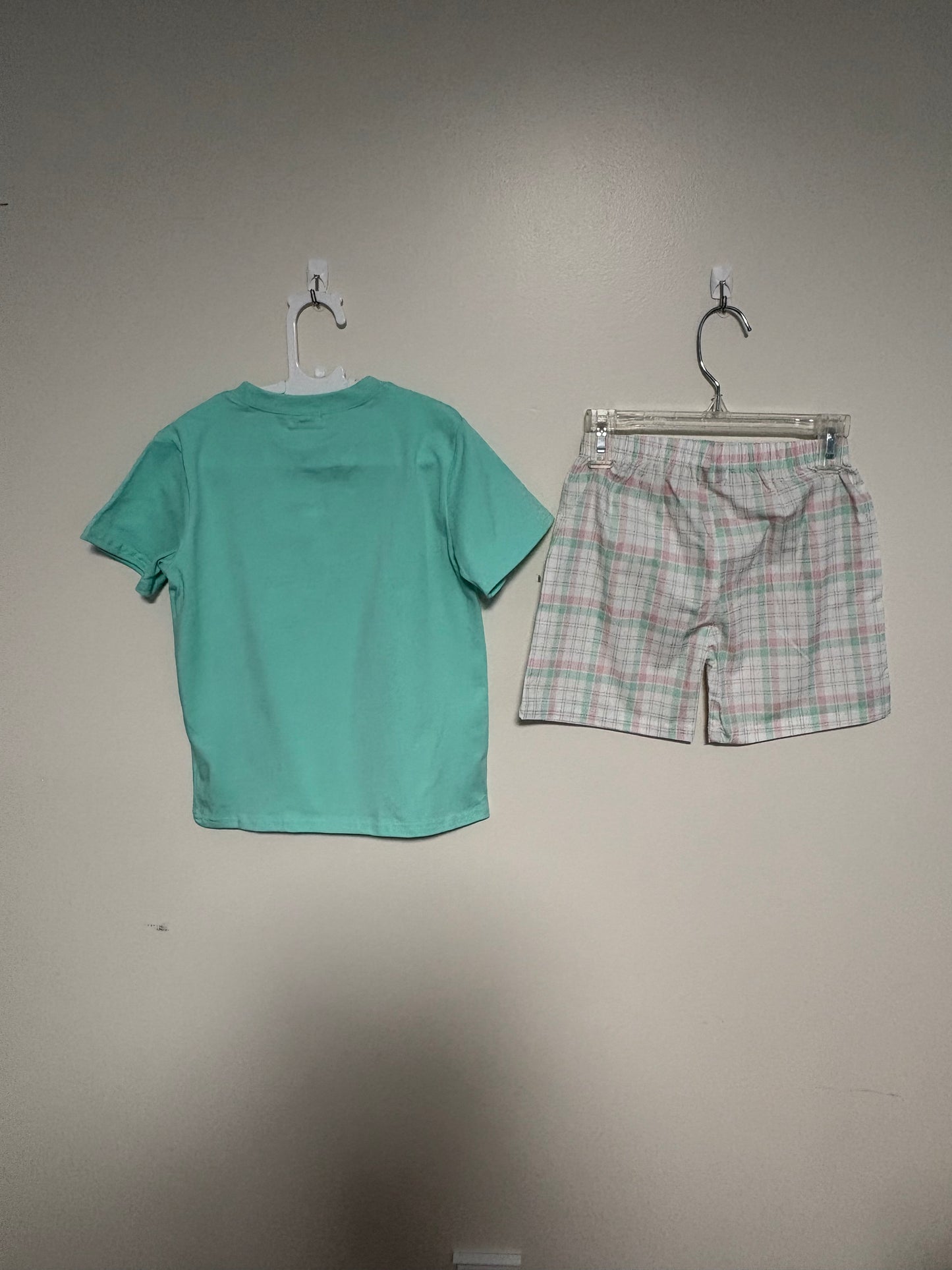 Boys Mint I Love Dad Shorts Set