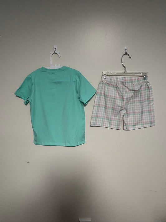 Boys Mint I Love Dad Shorts Set