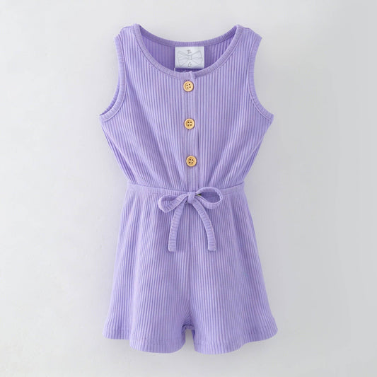 Essential Everyday Cotton Romper: Lavender / 4T