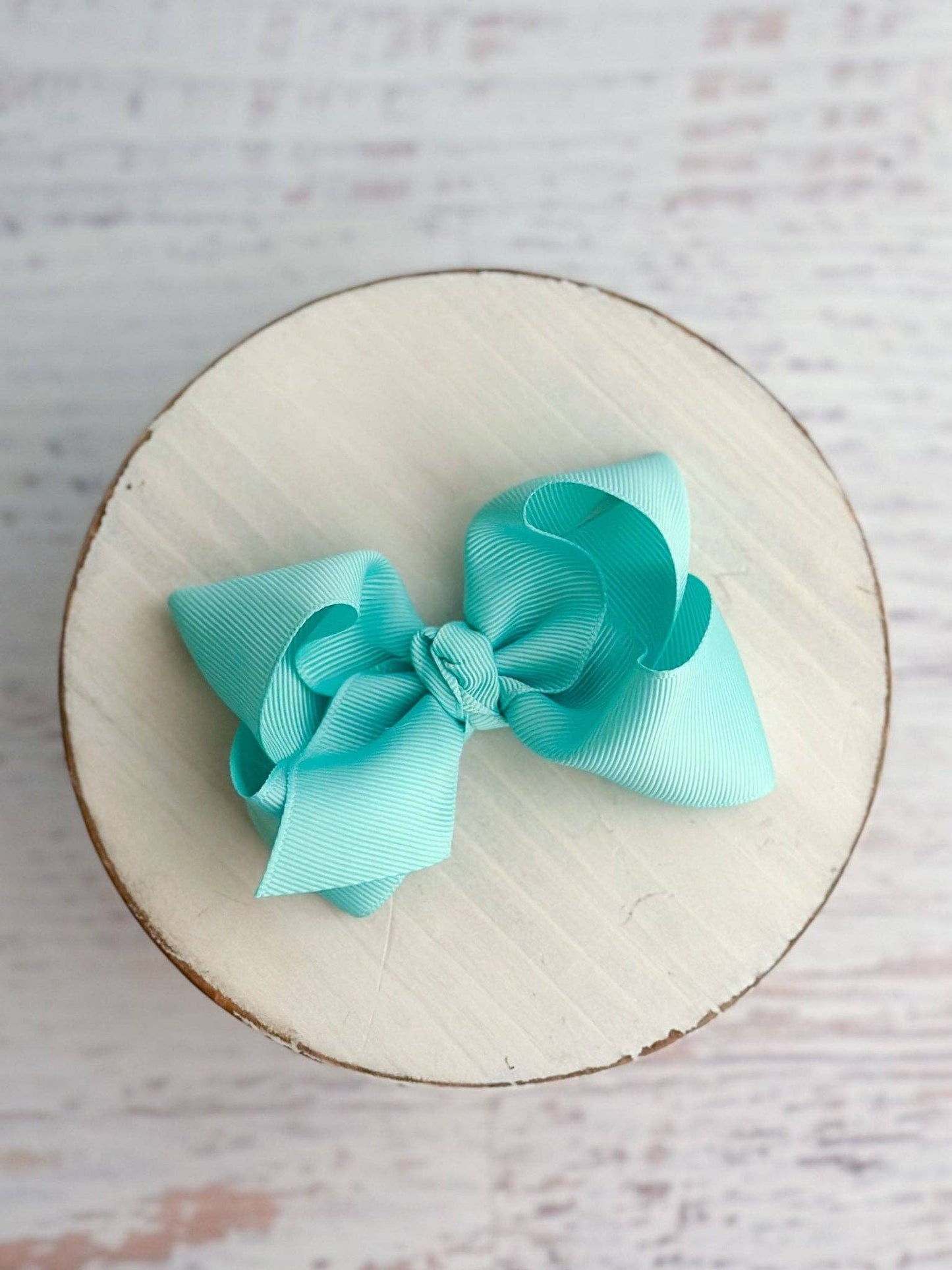 4" Essential Grosgrain Hair Bow | Aqua