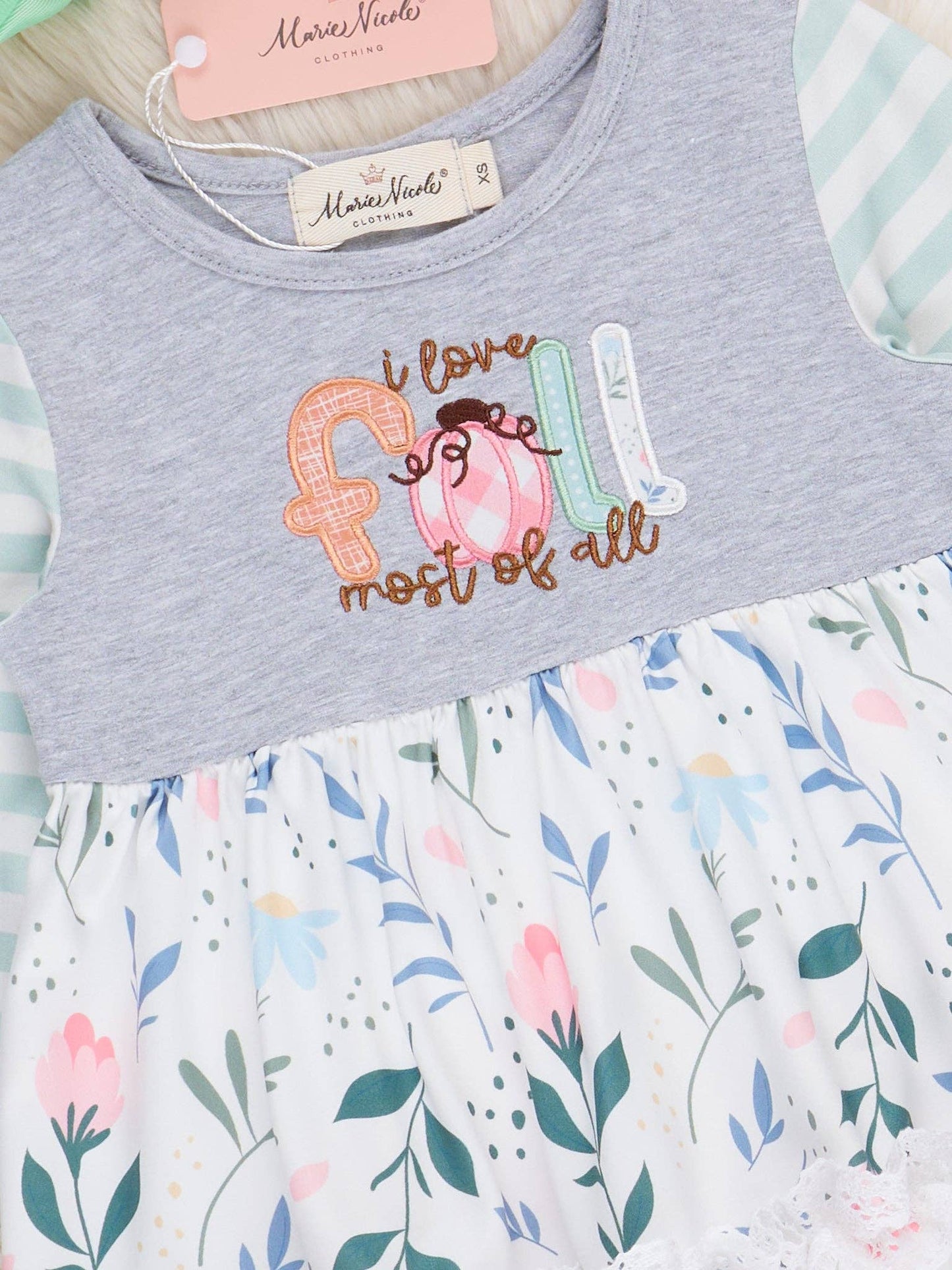 "I Love Fall Most of All" Ruffle Outfit: XXXS(6/12mos)
