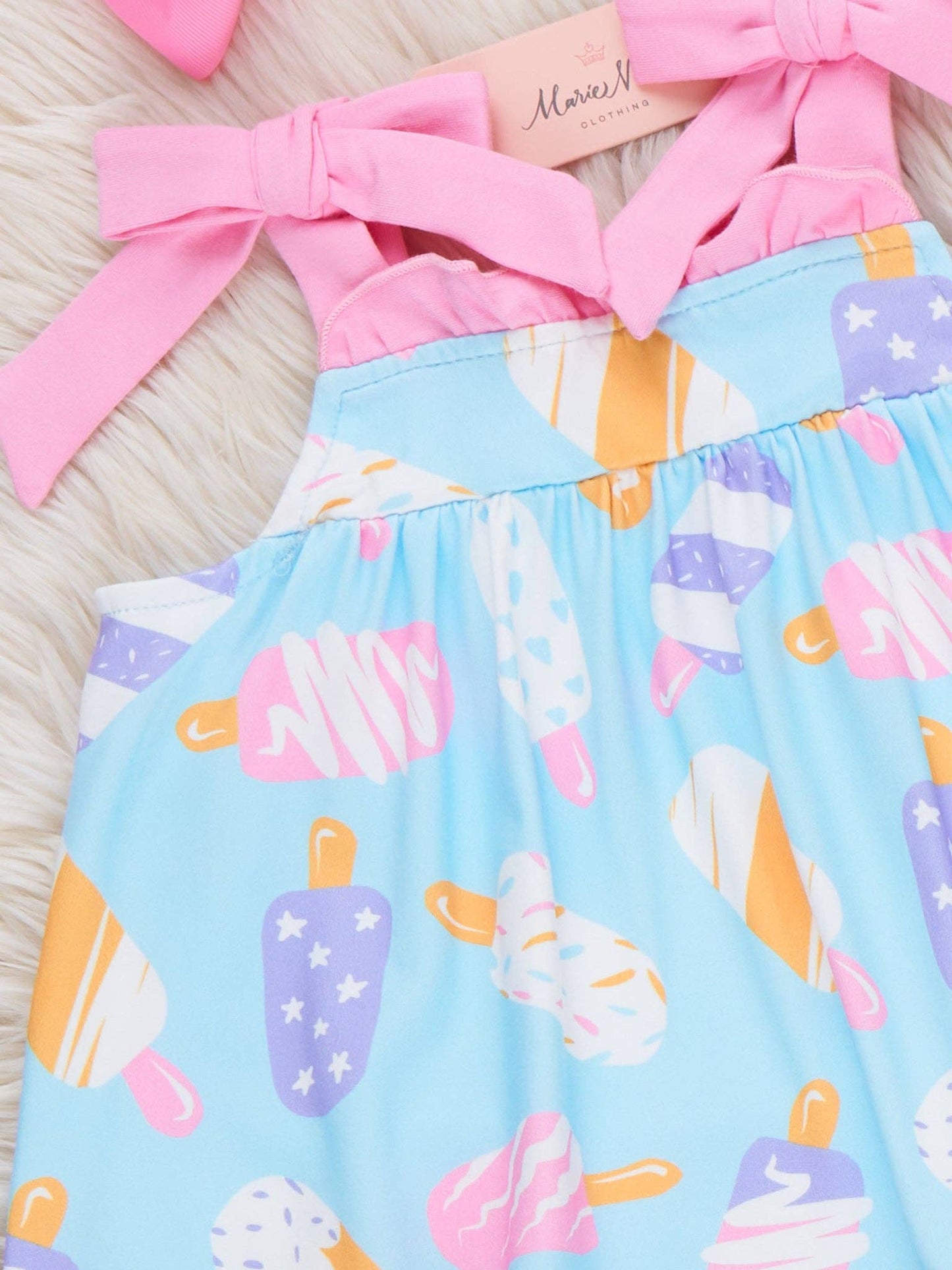 Ice Cream Party Ruffle Outfit: XXS(12/18mos)