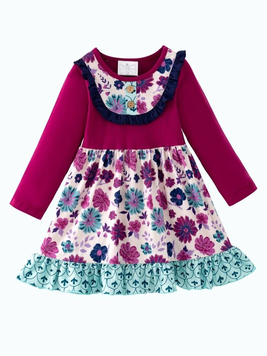 Berry Bloom Twirl Dress: 4T