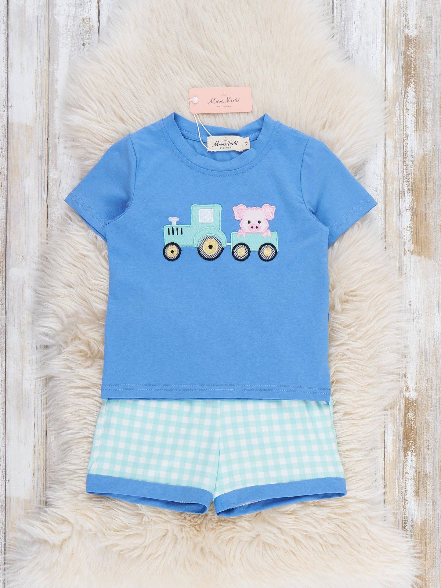 Tractor Tots Embroidered Outfit