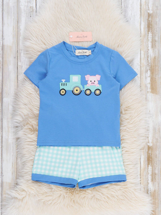 Tractor Tots Embroidered Outfit